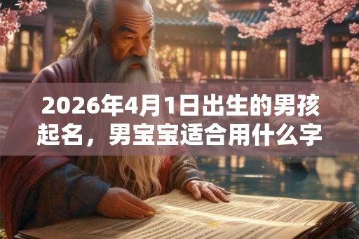2026年4月1日出生的男孩起名，男宝宝适合用什么字起名？
