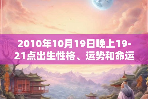2010年10月19日晚上19-21点出生性格、运势和命运