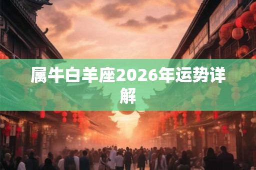 属牛白羊座2026年运势详解