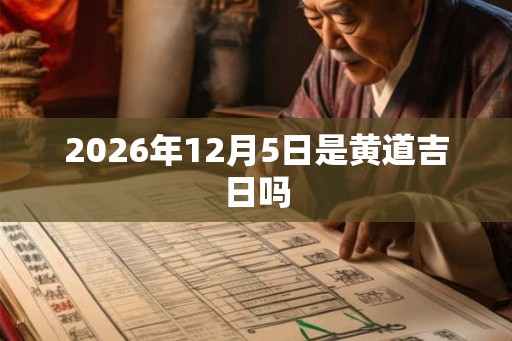 2026年12月5日是黄道吉日吗 2026年12月5日是黄道吉日吗