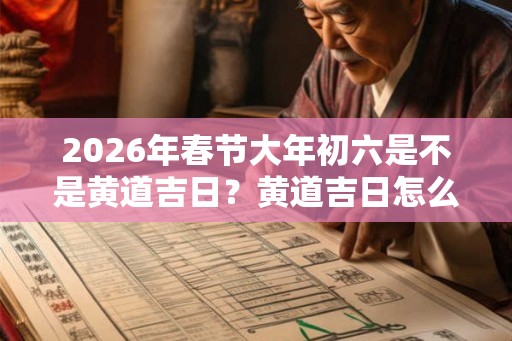 2026年春节大年初六是不是黄道吉日?黄道吉日怎么看? 2026年春节大年初六是不是黄道吉日?黄道吉日怎么看?