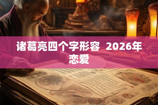 诸葛亮四个字形容  2026年恋爱