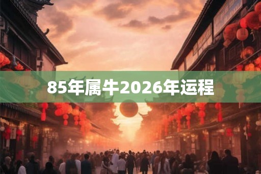 85年属牛2026年运程 85年属牛2026年运程