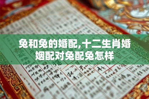 兔和兔的婚配,十二生肖婚姻配对兔配兔怎样