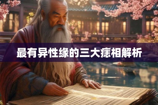 最有异性缘的三大痣相解析 最有异性缘的三大痣相解析