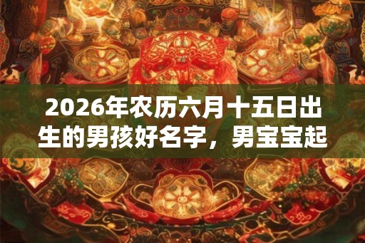 2026年农历六月十五日出生的男孩好名字，男宝宝起名推荐