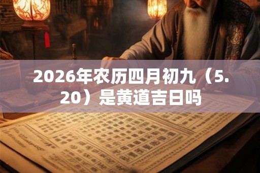2026年农历四月初九（5.20）是黄道吉日吗