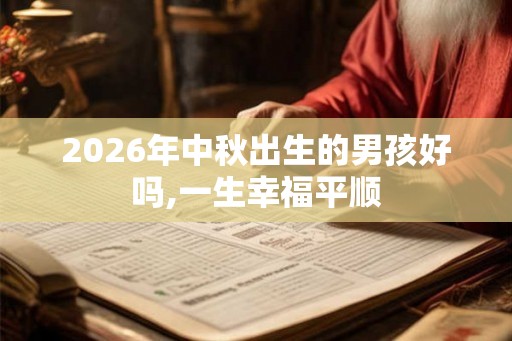 2026年中秋出生的男孩好吗,一生幸福平顺