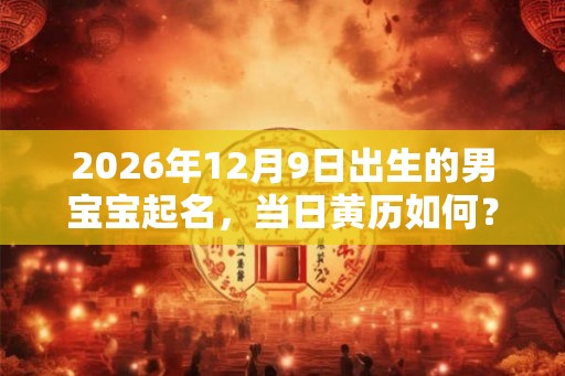 2026年12月9日出生的男宝宝起名，当日黄历如何？