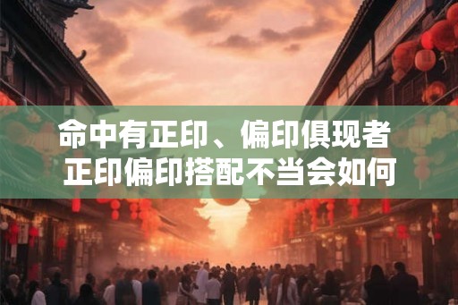 命中有正印、偏印俱现者 正印偏印搭配不当会如何