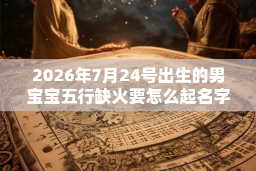 2026年7月24号出生的男宝宝五行缺火要怎么起名字