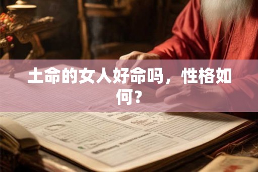 土命的女人好命吗，性格如何？