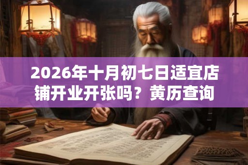 2026年十月初七日适宜店铺开业开张吗？黄历查询