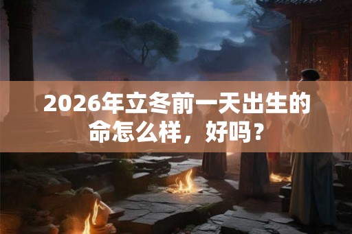 2026年立冬前一天出生的命怎么样,好吗? 2026年立冬前一天出生的命怎么样,好吗?