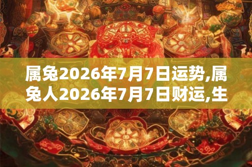属兔2026年7月7日运势,属兔人2026年7月7日财运,生肖兔2026年7月7日运势