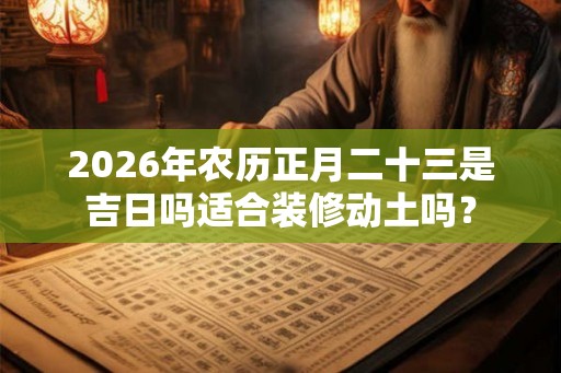 2026年农历正月二十三是吉日吗适合装修动土吗？