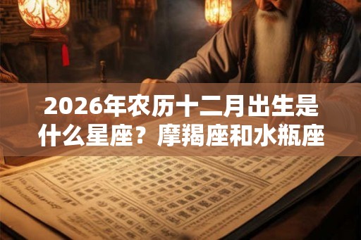 2026年农历十二月出生是什么星座？摩羯座和水瓶座