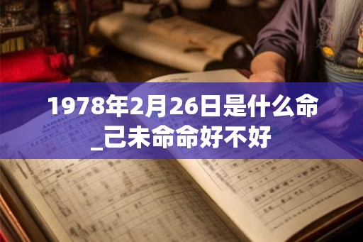 1978年2月26日是什么命_己未命命好不好