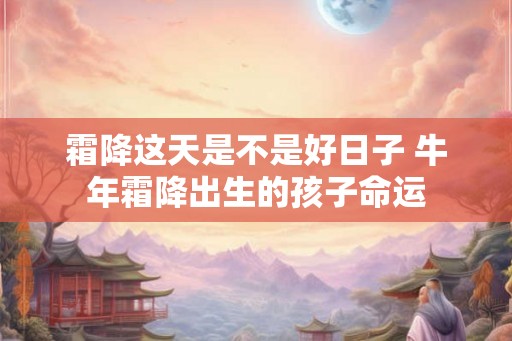 霜降这天是不是好日子 牛年霜降出生的孩子命运