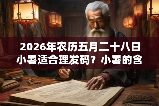 2026年农历五月二十八日小暑适合理发码？小暑的含义