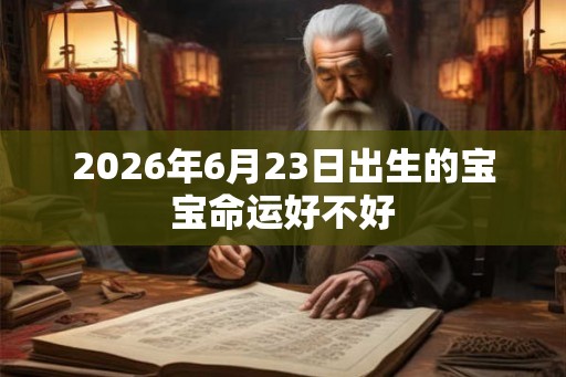 2026年6月23日出生的宝宝命运好不好