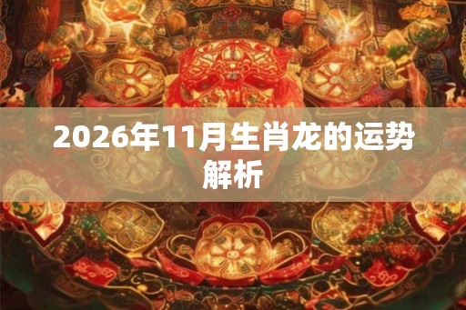 2026年11月生肖龙的运势解析 2026年11月生肖龙的运势解析