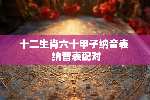 十二生肖六十甲子纳音表  纳音表配对