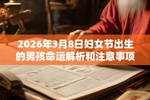 2026年3月8日妇女节出生的男孩命运解析和注意事项