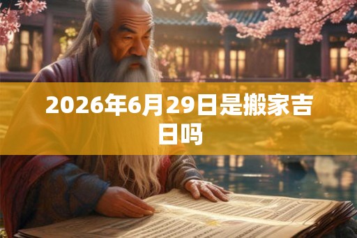 2026年6月29日是搬家吉日吗