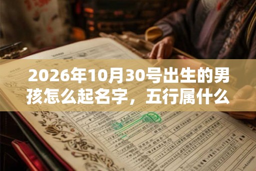 2026年10月30号出生的男孩怎么起名字，五行属什么