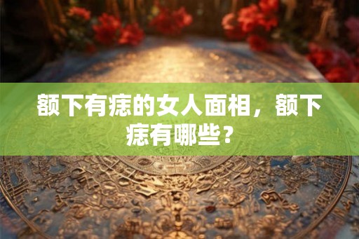 额下有痣的女人面相,额下痣有哪些? 额下有痣的女人面相,额下痣有哪些?