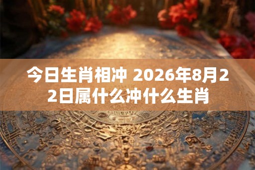 今日生肖相冲 2026年8月22日属什么冲什么生肖