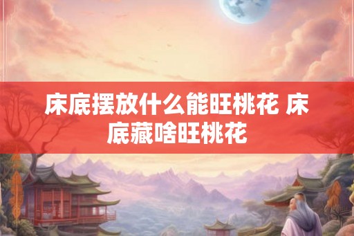 床底摆放什么能旺桃花 床底藏啥旺桃花