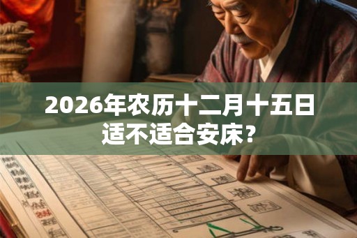 2026年农历十二月十五日适不适合安床？