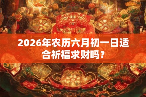 2026年农历六月初一日适合祈福求财吗？