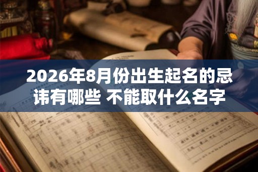 2026年8月份出生起名的忌讳有哪些 不能取什么名字