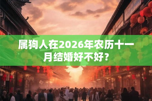 属狗人在2026年农历十一月结婚好不好？