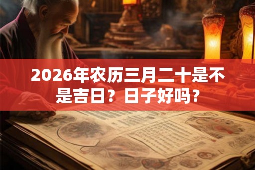 2026年农历三月二十是不是吉日？日子好吗？