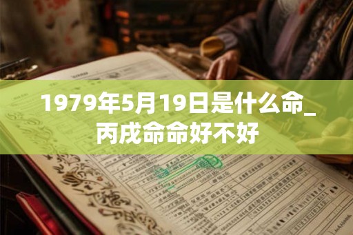 1979年5月19日是什么命_丙戌命命好不好