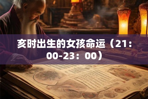 亥时出生的女孩命运（21：00-23：00）