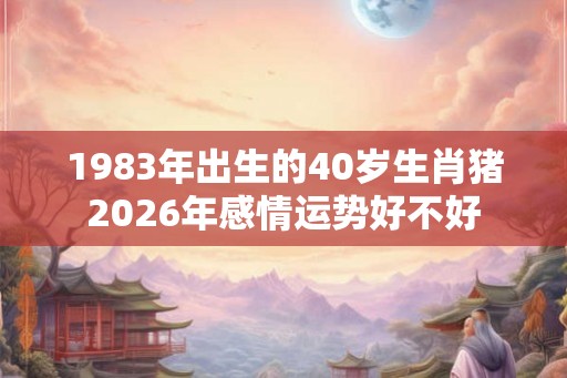 1983年出生的40岁生肖猪2026年感情运势好不好