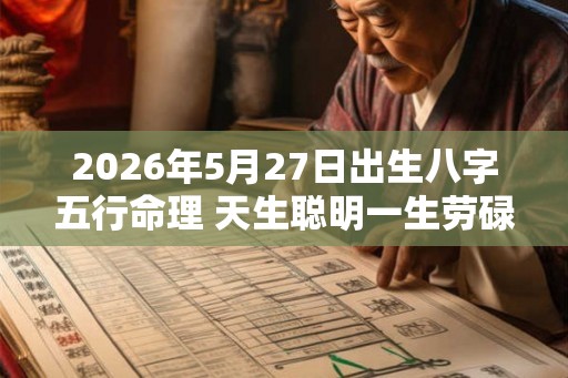 2026年5月27日出生八字五行命理 天生聪明一生劳碌