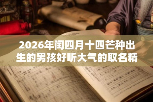2026年闰四月十四芒种出生的男孩好听大气的取名精选！