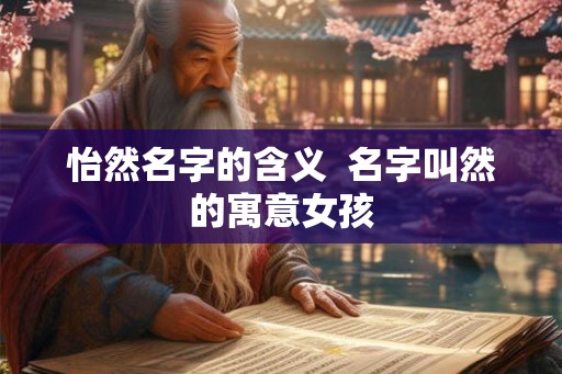 怡然名字的含义  名字叫然的寓意女孩