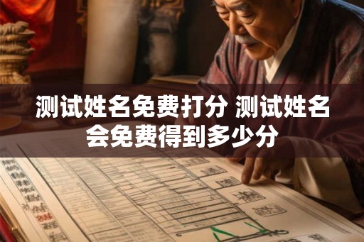 测试姓名免费打分 测试姓名会免费得到多少分