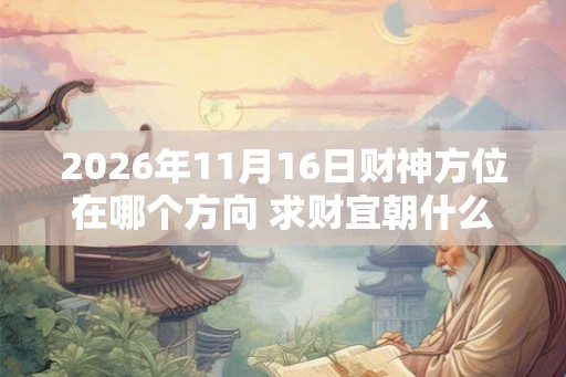 2026年11月16日财神方位在哪个方向 求财宜朝什么方向