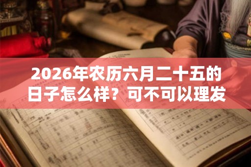 2026年农历六月二十五的日子怎么样？可不可以理发？