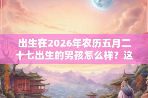 出生在2026年农历五月二十七出生的男孩怎么样？这天出生好吗？