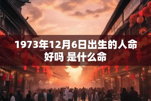 1973年12月6日出生的人命好吗 是什么命