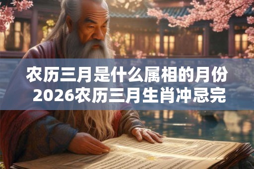 农历三月是什么属相的月份 2026农历三月生肖冲忌完整解析